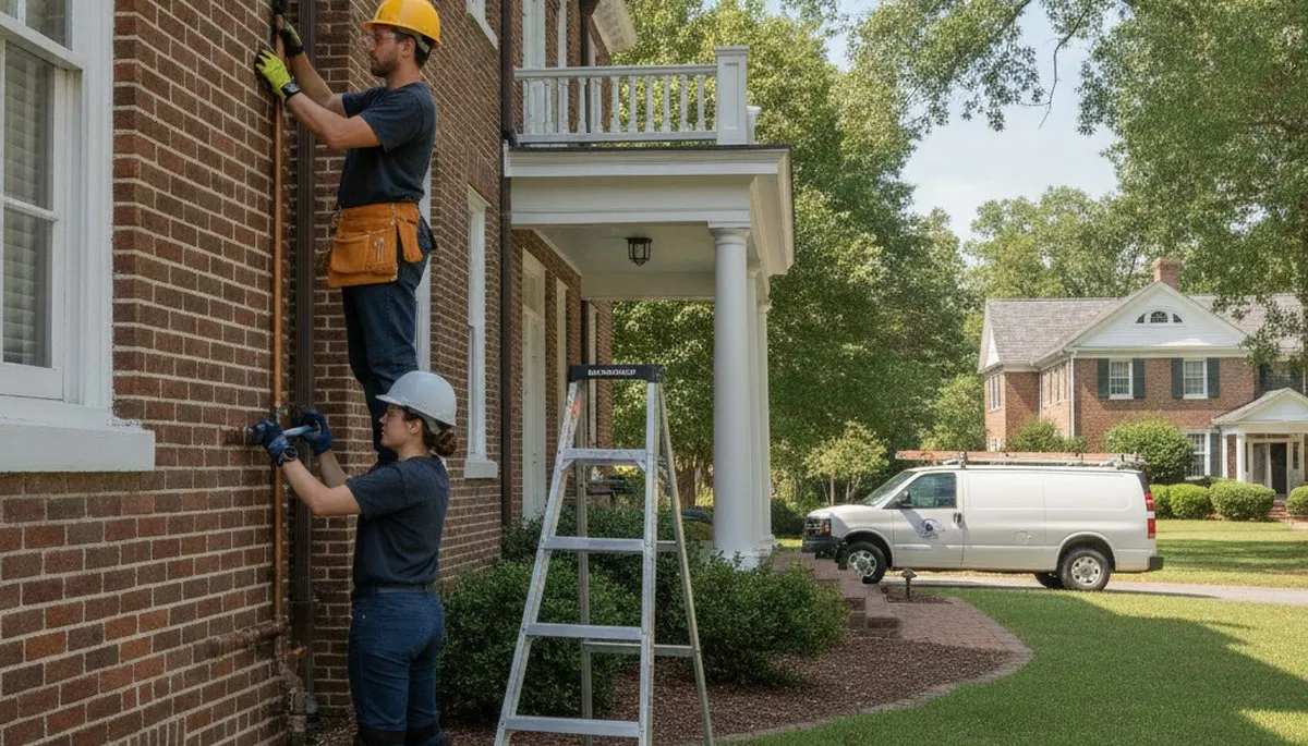 Plumber repairing a pipe in Charlotte, NC for professional plumbing repair service