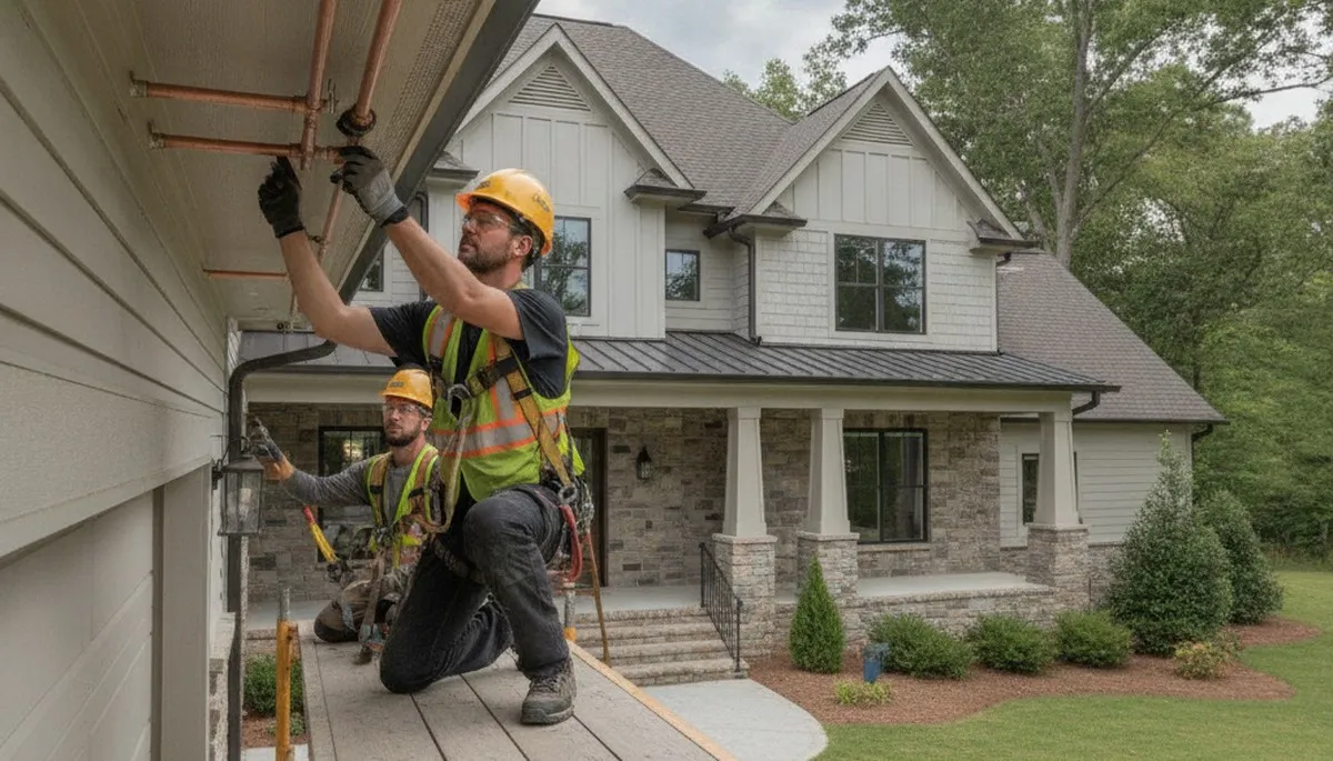 Plumber repairing a pipe in Charlotte, NC for professional plumbing repair services